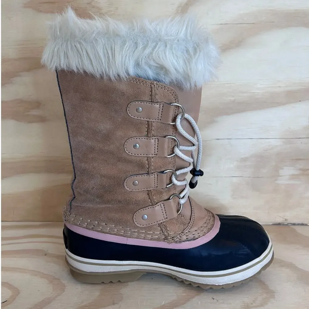 Sorel - Joan Of Arctic - Winter Boots -Brown/Black - Big Girl's - 4 - NY1966-246